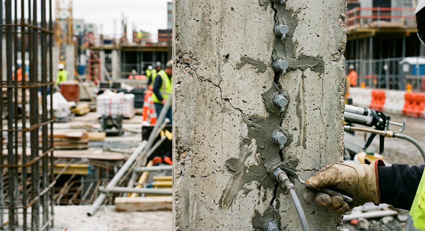 Perbaikan beton retak