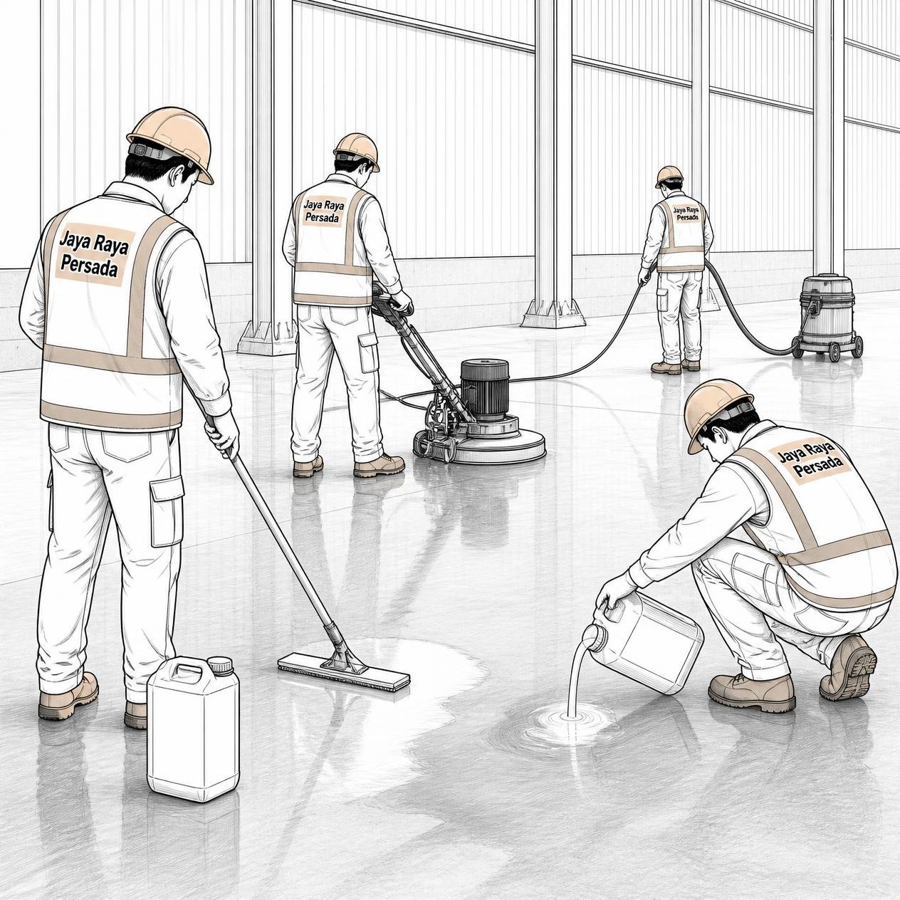 clean architectural line art illustration